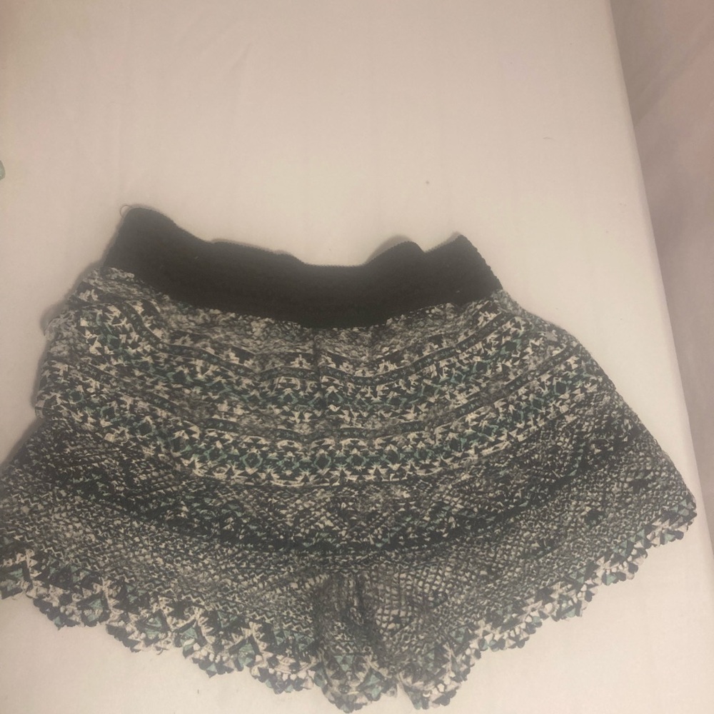 No Boundaries Black Crochet /lace Hem Shorts